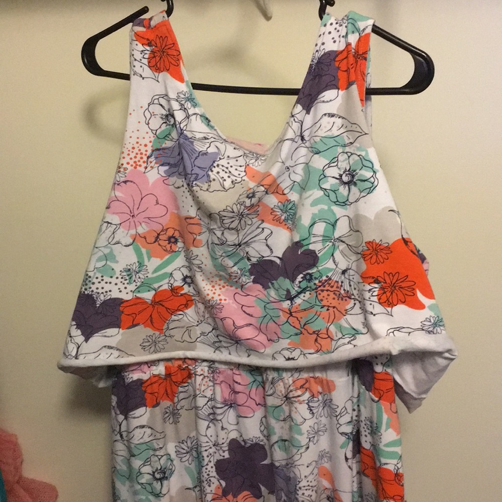 Floral cotton maxi dress
